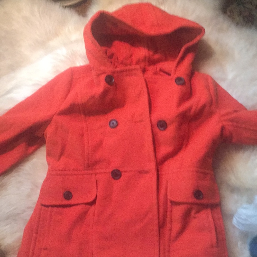 JCPenney ANA orange hooded coat jacket BNWT